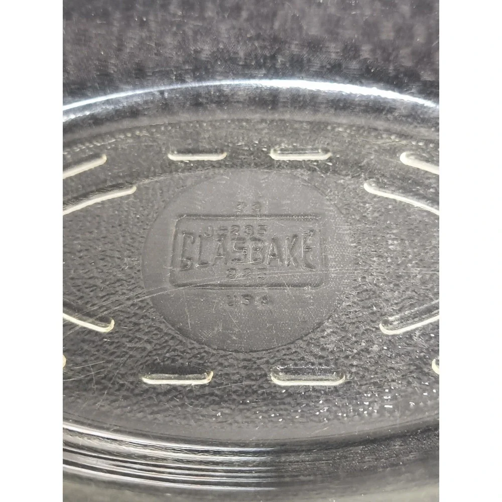 Vintage Glasbake Oval Covered Casserole Dish 225 w Lid Clear Glass USA Retro 10
